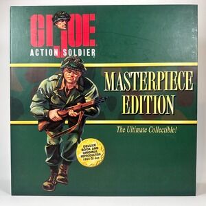 GI JOE ACTION SOLDIER 12" Army Figure MASTERPIECE EDITION & Deluxe Book NIB 1996